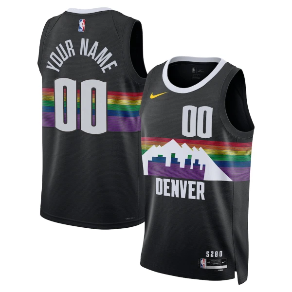 Nike Denver Nuggets Personoitava Miesten Pelipaita City Edition 2025-26 Swingman Musta