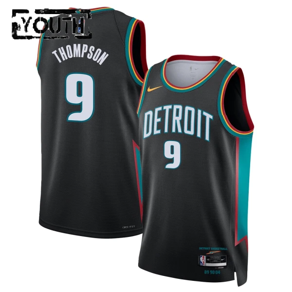 Nike Detroit Pistons Ausar Thompson Lasten Pelipaita City Edition 2025-26 Swingman Musta