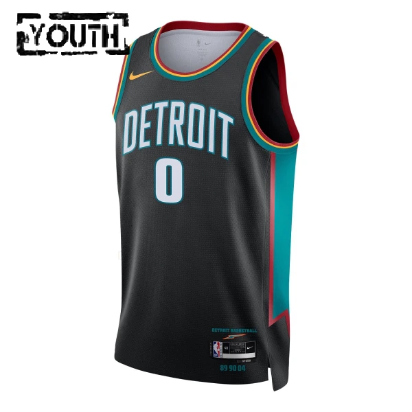 Nike Detroit Pistons Jalen Duren Lasten Pelipaita City Edition 2025-26 Swingman Musta