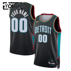 Nike Detroit Pistons Personoitava Lasten Pelipaita City Edition 2025-26 Swingman Musta