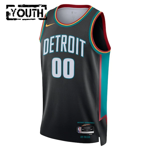 Nike Detroit Pistons Personoitava Lasten Pelipaita City Edition 2025-26 Swingman Musta