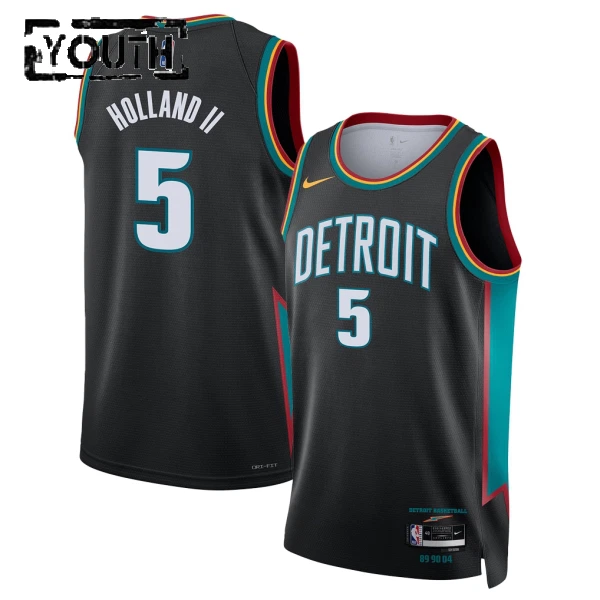 Nike Detroit Pistons Ron Holland II Lasten Pelipaita City Edition 2025-26 Swingman Musta