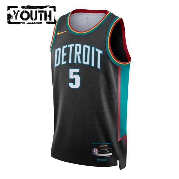 Nike Detroit Pistons Ron Holland II Lasten Pelipaita City Edition 2025-26 Swingman Musta