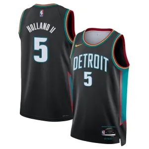 Nike Detroit Pistons Ron Holland II Miesten Pelipaita City Edition 2025-26 Swingman Musta
