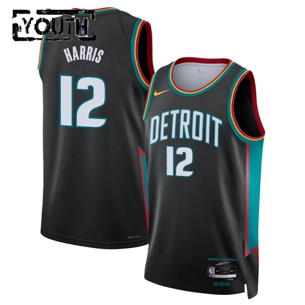Nike Detroit Pistons Tobias Harris Lasten Pelipaita City Edition 2025-26 Swingman Musta