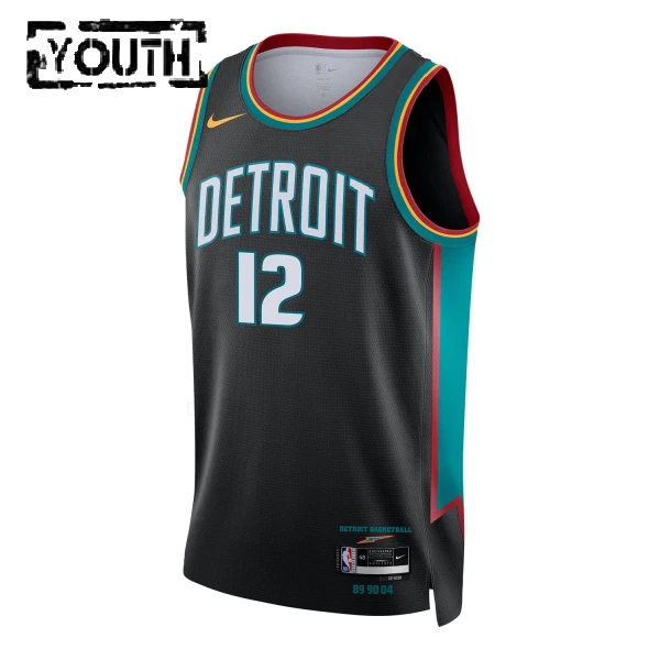Nike Detroit Pistons Tobias Harris Lasten Pelipaita City Edition 2025-26 Swingman Musta