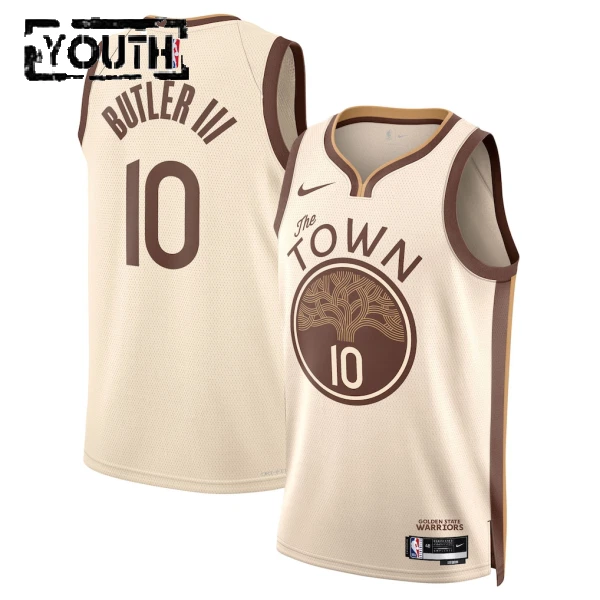 Nike Golden State Warriors Jimmy Butler III Lasten Pelipaita City Edition 2025-26 Swingman Valkoinen