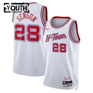 Nike Houston Rockets Alperen Sengun Lasten Pelipaita City Edition 2025-26 Swingman Valkoinen