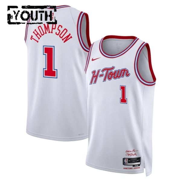 Nike Houston Rockets Amen Thompson Lasten Pelipaita City Edition 2025-26 Swingman Valkoinen