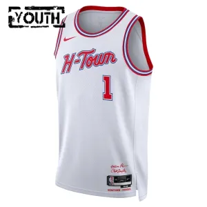 Nike Houston Rockets Amen Thompson Lasten Pelipaita City Edition 2025-26 Swingman Valkoinen