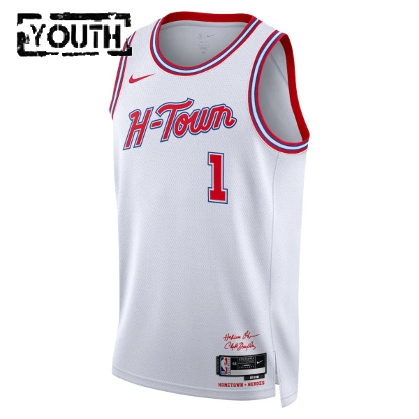 Nike Houston Rockets Amen Thompson Lasten Pelipaita City Edition 2025-26 Swingman Valkoinen