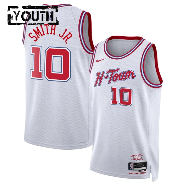 Nike Houston Rockets Jabari Smith Jr Lasten Pelipaita City Edition 2025-26 Swingman Valkoinen
