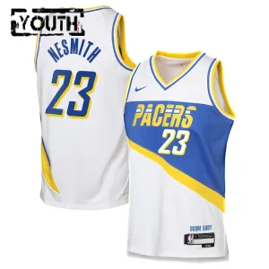 Nike Indiana Pacers Aaron Nesmith Lasten Pelipaita City Edition 2025-26 Swingman Valkoinen