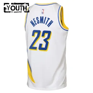 Nike Indiana Pacers Aaron Nesmith Lasten Pelipaita City Edition 2025-26 Swingman Valkoinen