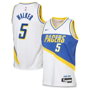 Nike Indiana Pacers Jarace Walker Miesten Pelipaita City Edition 2025-26 Swingman Valkoinen