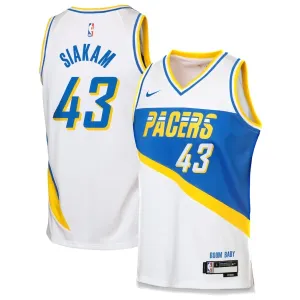 Nike Indiana Pacers Pascal Siakam Miesten Pelipaita City Edition 2025-26 Swingman Valkoinen