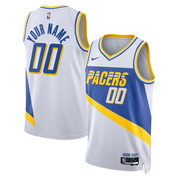 Nike Indiana Pacers Personoitava Miesten Pelipaita City Edition 2025-26 Swingman Valkoinen