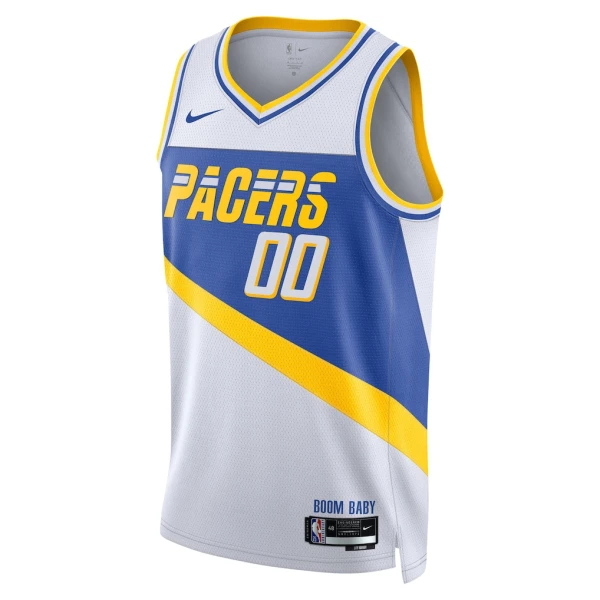 Nike Indiana Pacers Personoitava Miesten Pelipaita City Edition 2025-26 Swingman Valkoinen