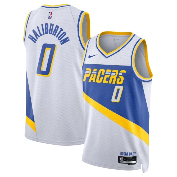 Nike Indiana Pacers Tyrese Haliburton Miesten Pelipaita City Edition 2025-26 Swingman Valkoinen