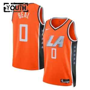 Nike LA Clippers Bradley Beal Lasten Pelipaita City Edition 2025-26 Swingman Oranssi