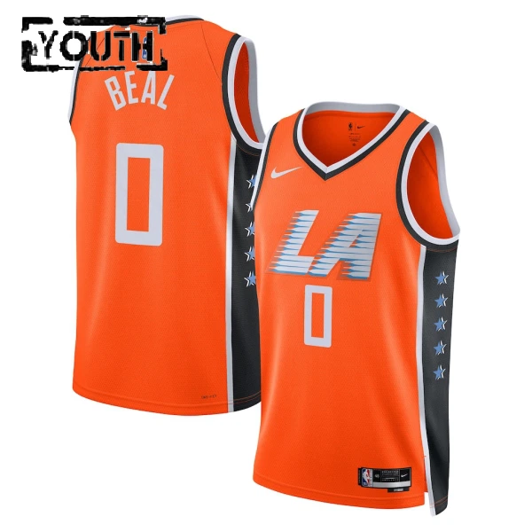 Nike LA Clippers Bradley Beal Lasten Pelipaita City Edition 2025-26 Swingman Oranssi