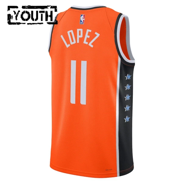 Nike LA Clippers Brook Lopez Lasten Pelipaita City Edition 2025-26 Swingman Oranssi