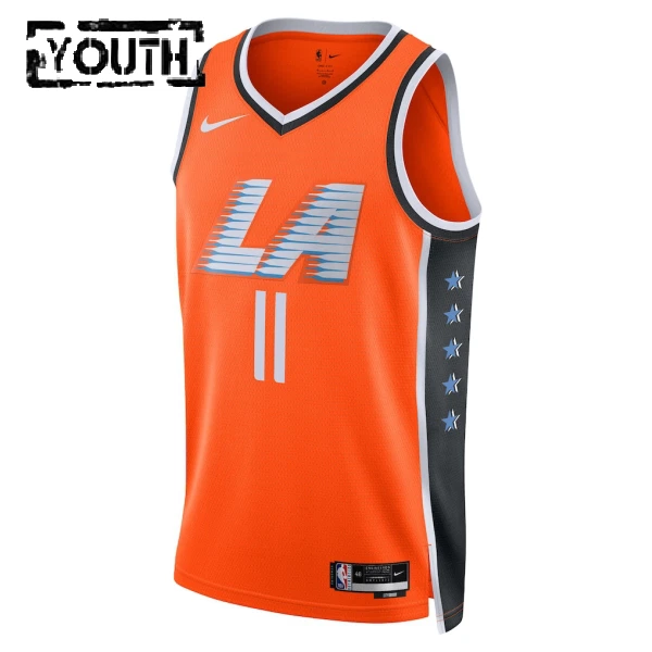Nike LA Clippers Brook Lopez Lasten Pelipaita City Edition 2025-26 Swingman Oranssi