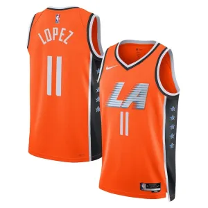Nike LA Clippers Brook Lopez Miesten Pelipaita City Edition 2025-26 Swingman Oranssi