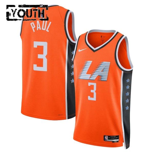 Nike LA Clippers Chris Paul Lasten Pelipaita City Edition 2025-26 Swingman Oranssi