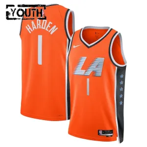 Nike LA Clippers James Harden Lasten Pelipaita City Edition 2025-26 Swingman Oranssi