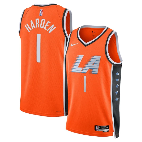 Nike LA Clippers James Harden Miesten Pelipaita City Edition 2025-26 Swingman Oranssi