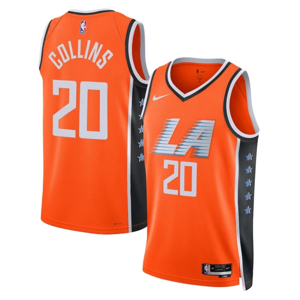 Nike LA Clippers John Collins Miesten Pelipaita City Edition 2025-26 Swingman Oranssi