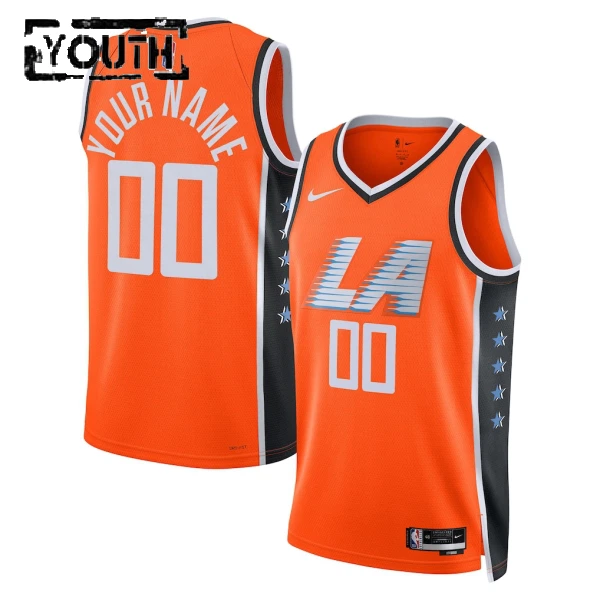 Nike LA Clippers Personoitava Lasten Pelipaita City Edition 2025-26 Swingman Oranssi
