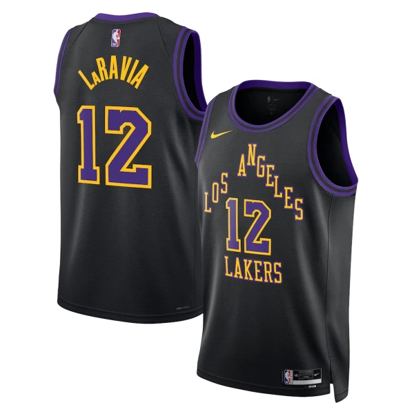Nike Los Angeles Lakers Jake Laravia Miesten Pelipaita City Edition 2025-26 Swingman Musta