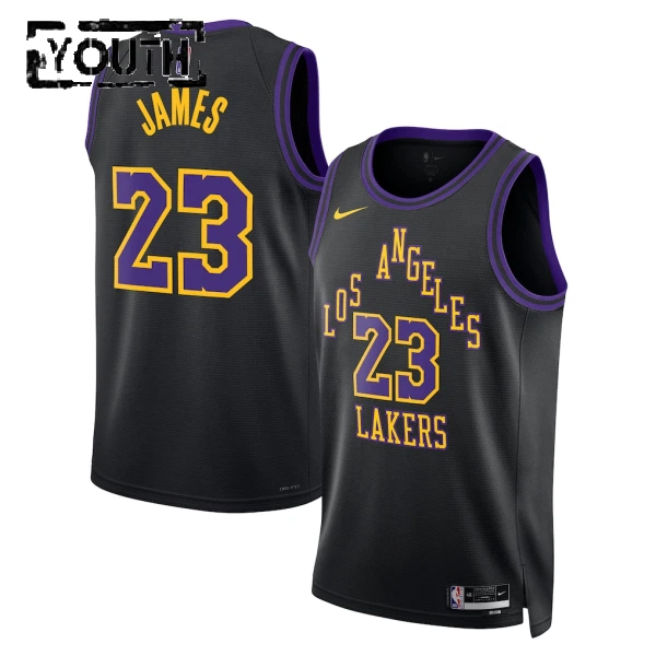 Nike Los Angeles Lakers Lebron James Lasten Pelipaita City Edition 2025-26 Swingman Musta