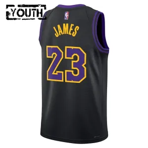 Nike Los Angeles Lakers Lebron James Lasten Pelipaita City Edition 2025-26 Swingman Musta