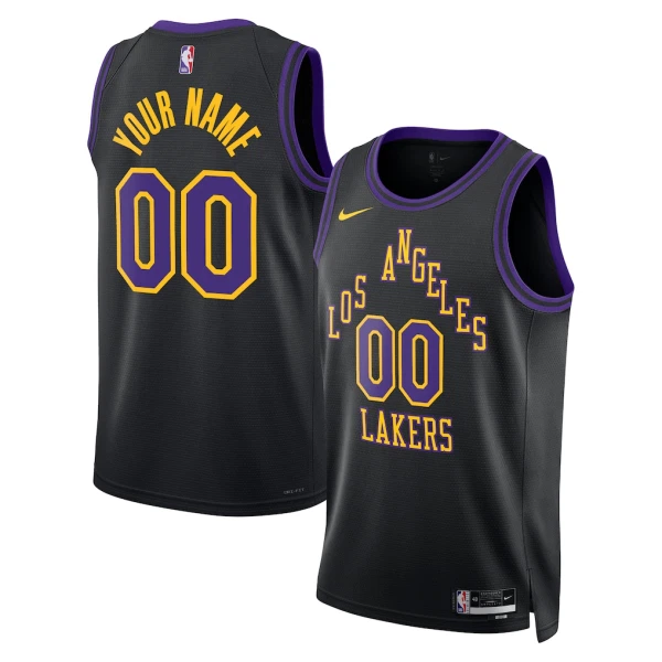 Nike Los Angeles Lakers Personoitava Miesten Pelipaita City Edition 2025-26 Swingman Musta