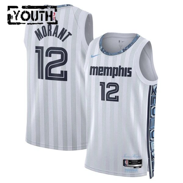 Nike Memphis Grizzlies Ja Morant Lasten Pelipaita City Edition 2025-26 Swingman Harmaa