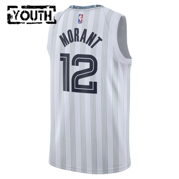 Nike Memphis Grizzlies Ja Morant Lasten Pelipaita City Edition 2025-26 Swingman Harmaa