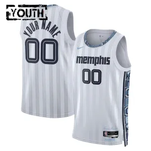 Nike Memphis Grizzlies Personoitava Lasten Pelipaita City Edition 2025-26 Swingman Harmaa
