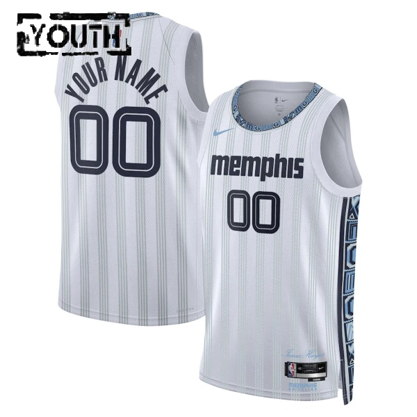 Nike Memphis Grizzlies Personoitava Lasten Pelipaita City Edition 2025-26 Swingman Harmaa