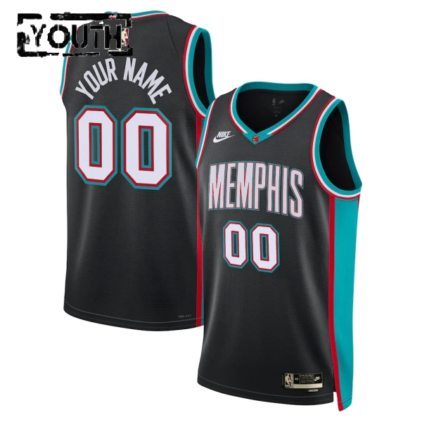 Nike Memphis Grizzlies Personoitava Lasten Pelipaita Classic Edition 2025-26 Swingman Musta