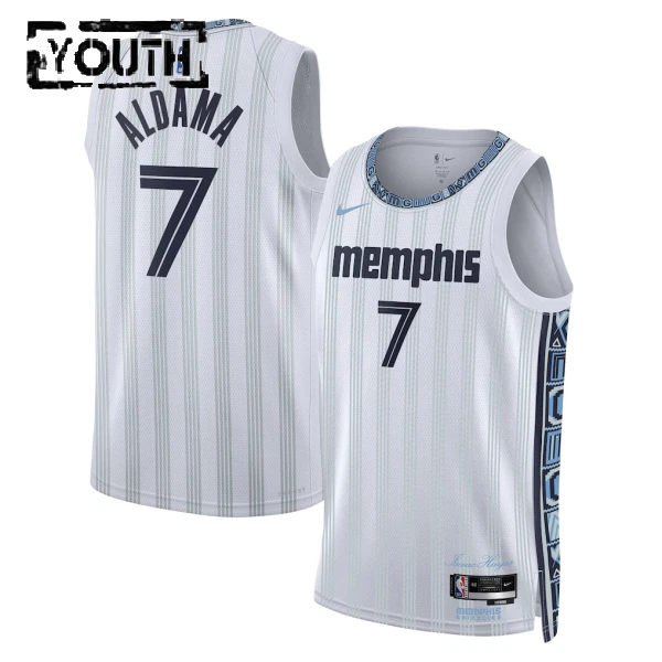 Nike Memphis Grizzlies Santi Aldama Lasten Pelipaita City Edition 2025-26 Swingman Harmaa