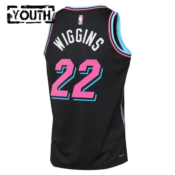 Nike Miami Heat Andrew Wiggins Lasten Pelipaita City Edition 2025-26 Swingman Musta