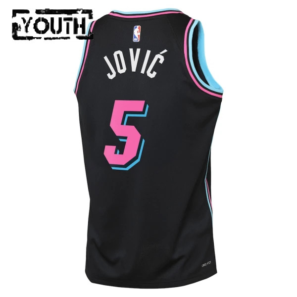 Nike Miami Heat Nikola Jovic Lasten Pelipaita City Edition 2025-26 Swingman Musta
