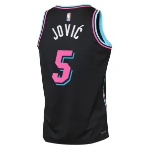 Nike Miami Heat Nikola Jovic Miesten Pelipaita City Edition 2025-26 Swingman Musta