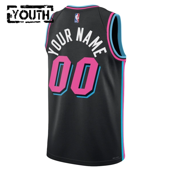 Nike Miami Heat Personoitava Lasten Pelipaita City Edition 2025-26 Swingman Musta