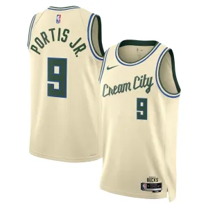 Nike Milwaukee Bucks Bobby Portis JR Miesten Pelipaita City Edition 2025-26 Swingman Valkoinen