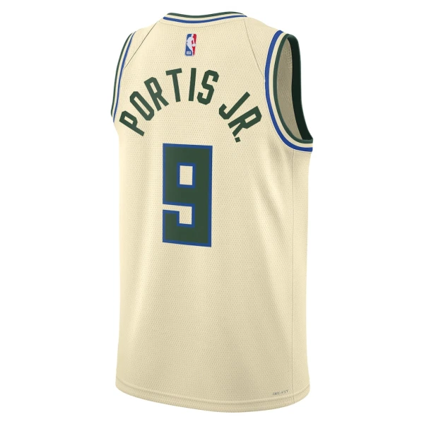 Nike Milwaukee Bucks Bobby Portis JR Miesten Pelipaita City Edition 2025-26 Swingman Valkoinen