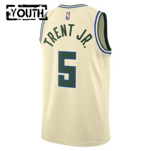 Nike Milwaukee Bucks Gary Trent JR Lasten Pelipaita City Edition 2025-26 Swingman Valkoinen